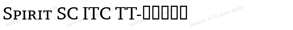 Spirit SC ITC TT字体转换